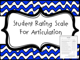 Student Self-Rating Scale for Articulation
