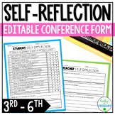 Student Self Reflection Assessment Form | Conference Form 