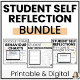 Student Self Reflection BUNDLE | Student Self Evaluation Forms