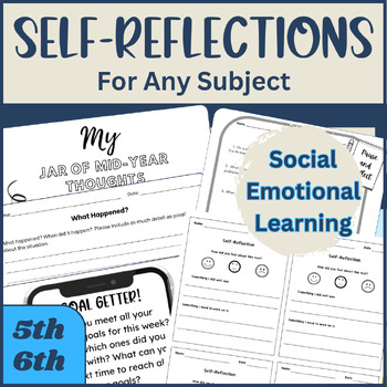 Preview of Student Self Reflection Questions | Check Ins | SEL | Growth Mindset