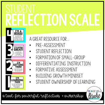 Preview of Student Self-Reflection Scale 4-3-2-1