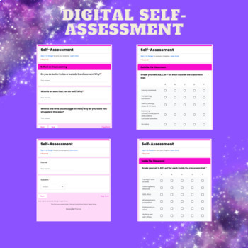 Preview of Student Self-Reflection for Conferences Google Form | Student Self- Assessment