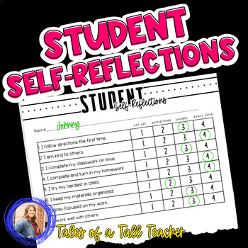 Preview of Student Self-Reflection for Parent Conferences