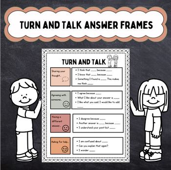 Preview of Student Sentence Frames for Partner Talks/Collaboration Scaffolding