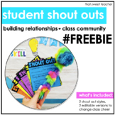 Student Shout Outs | Building Classroom Community
