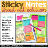Student Shout Outs Sticky Note Templates