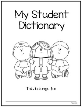 Preview of Student Sight Word Dictionary