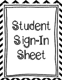 Chevron Student Sign-In Sheet