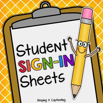 Preview of Student Sign-In Sheets {Editable}