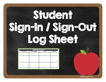 Student Sign In and Sign Out Sheet by Modern Mayberry | TpT