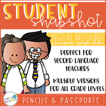 Preview of Student Snapshot for English as a Second Language (ESL) Teachers
