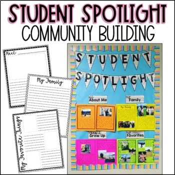 Preview of Student of the Week Writing Bulletin Board for Building Classroom Community