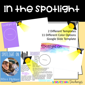 Preview of Student Spotlight Print & Digital