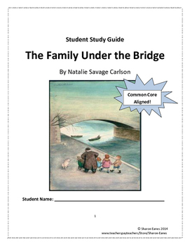 Preview of The Family Under the Bridge Student Study Guide and Activity Book