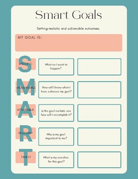 Student Success Packet **SMART Goals** Graphic Organizer by Krissy's Stuff