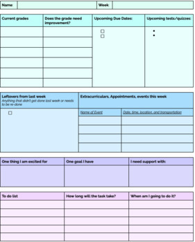 Preview of Student Success Planner