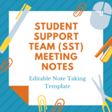 Student Support Team (SST) Meeting Notes