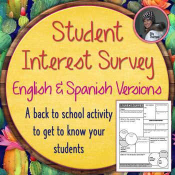 Preview of Beginning of the Year Student Interest Survey in English and Spanish