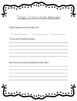 Student Survey by McKenzie Davis | TPT