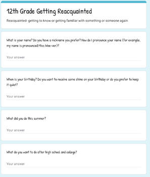 Preview of Student Survey