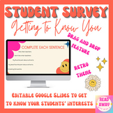Student Survey - Getting to Know You Activity - Editable G