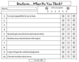 Student Survey with Smiley Faces