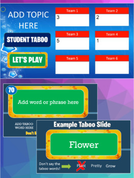 Preview of Student Taboo PowerPoint Template-Add Your Own Content