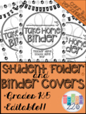 Student Take Home Folder & Binder Covers - Paw Prints