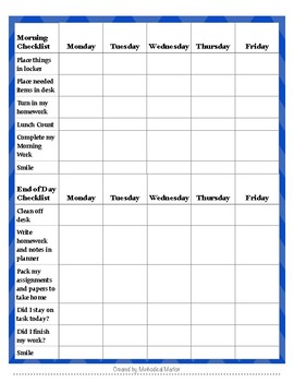 Student Task Checklist by Methodical Market | Teachers Pay Teachers