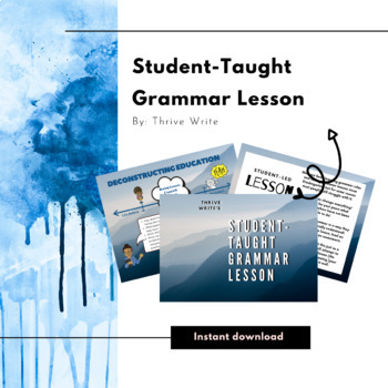 Preview of Student Taught Grammar Lesson [Bundle]