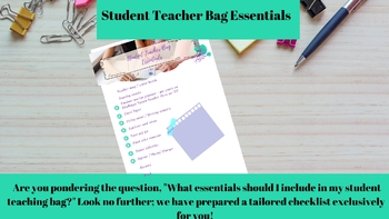 Preview of Student Teacher Bag Essentials