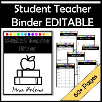 Preview of Student Teacher Binder EDITABLE