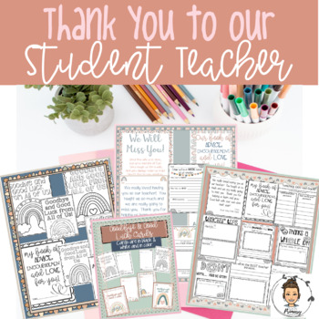 Preview of Student Teacher Book From Class- Thank you letters, cards, and more!