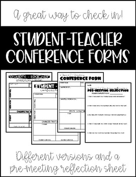 Preview of Student-Teacher Conference Form