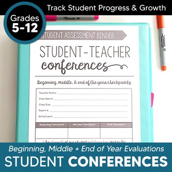 Preview of Student Teacher Conferences Back to School Activities for Grades 5-12 + DIGITAL
