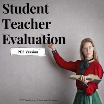 Preview of Student Teacher Evaluation (Education & Training, Teacher Cadet)