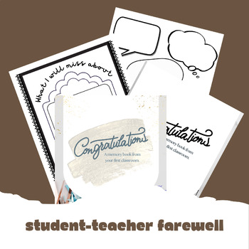Preview of Student Teacher Farewell | Goodbye and Thank you Gift