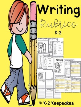 Preview of Student & Teacher Friendly Writing Rubrics K-2