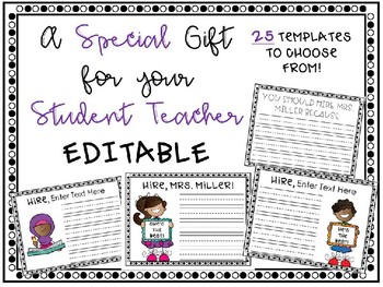 Preview of Student Teacher Gift - Recommendation Letters from Students 