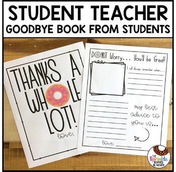 Preview of Student Teacher Goodbye Gift | Donut Memory Book