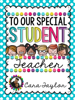 Preview of Student Teacher Memory Gift Book