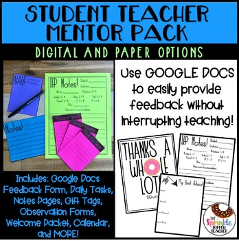 Preview of Student Teacher Mentor Pack | Includes Memory Book