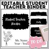 Student Teacher Planner | Planning Binder | Editable | Dai