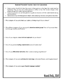 Student Teacher/Potential Teacher Interview Questions