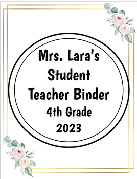 Preview of Student Teacher/ Practicum Teacher /Substitute Binder
