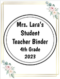 Student Teacher/ Practicum Teacher /Substitute Binder