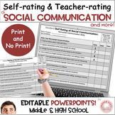 Student  & Teacher Therapist Rating Scale Social Skills mi
