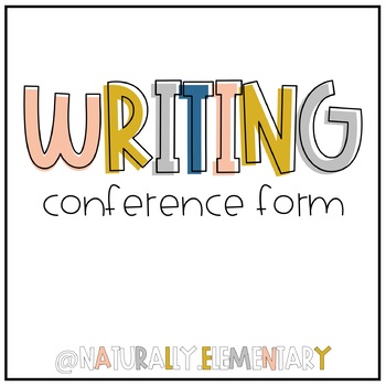 Preview of Student-Teacher Writing Conference Form