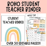 Student Teacher Binder | EDITABLE Student Teaching Binder 