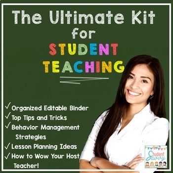 Preview of Student Teaching Binder Planner Student Teacher Kit Portfolio Editable Ideas